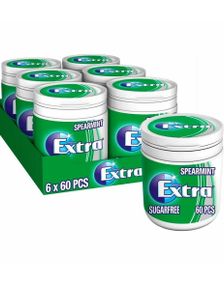 6 st Extra Spearmint Tuggummiburkar - Helt Låda 504 gram