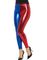 Blå och Röda Harley Quinn Inspirerade Leggings