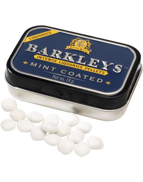 Barkleys Liquorice Pellets Mint Coated - Intense Små Lakritsdrops med Mintöverdrag - 18 g