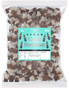 2 kg Candycrave Vegan Cola Bottles - Stor Pose med Veganske Colaflasker