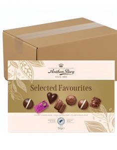 10 st Anthon Berg Selected Favourites - Askar med Olika Chokladkonfekt - Hel Låda 1,5 kg