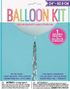 1 stk 60 cm Vit Ballong med Silverfärgad Ballongsvans 182 cm