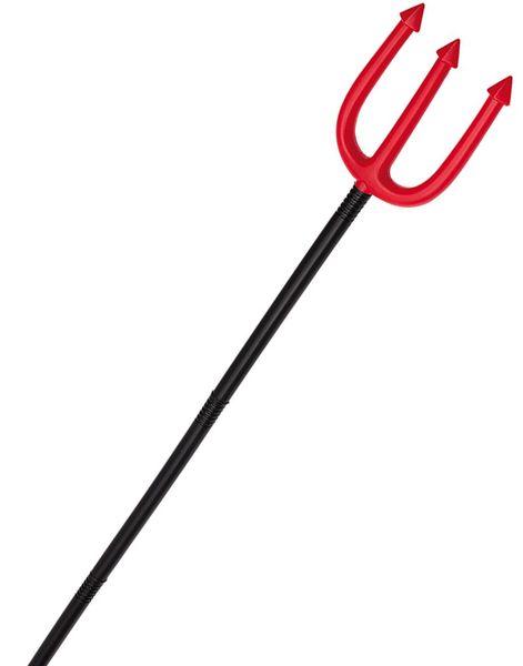 Röd Djävulsgaffel i Plast 110 cm