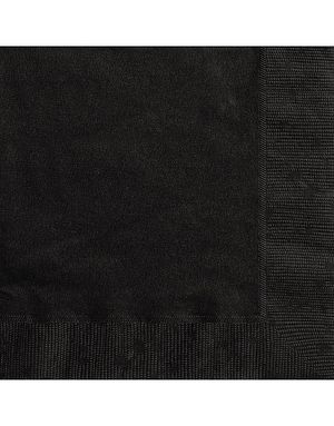 20 st Svarta Servetter 25x25 cm