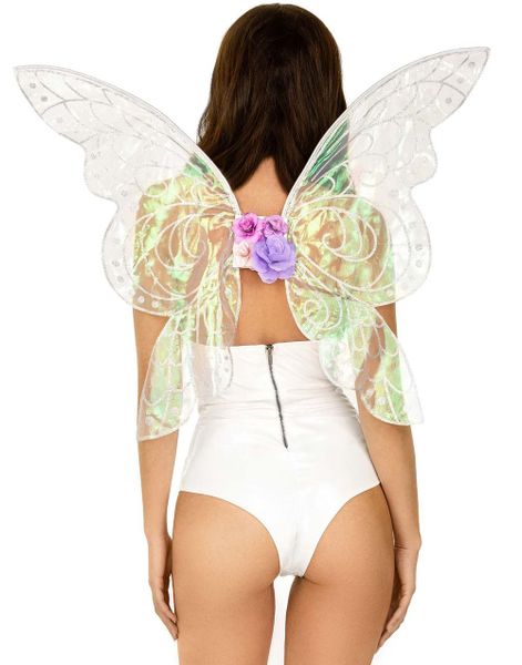 Multifarget Glitter Fairy Vinger med Blomster Motiv