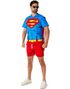 Superman Skjorta Med Kappa Och Shorts Till Herr - Suitmeister