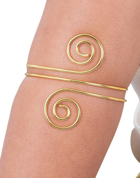 Gresk Guldfarget Virvel Cuff-Armbånd