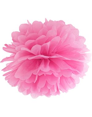 Mörk Rosa Pom Pom 25 cm