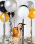 Hvit Pastellfarget Rund JUMBO Ballong 60 cm