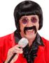 Svart Beatles Inspirerad Peruk med Mustasch och Glasögon