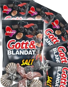 1783123200_536 st Godt og Blandet Salt - Olika Salta Vingummi- och Lakritsbitar - Hel Låda 5,4 kg