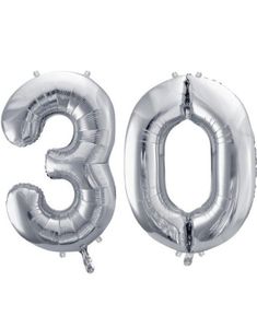 30 års ballonger - 86 cm silver
