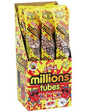 12 stk Millions Godis-Tub med Colasmak - Hel Låda