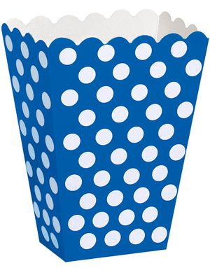 8 st Polka Dots Bägare i Royalblått och Vitt