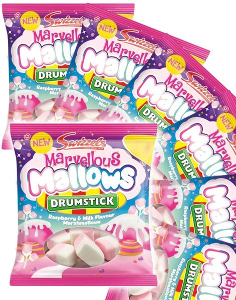 12 st Swizzels Marvellous Drumstick Mallows - Marshmallows med Smak av Drumstick - Hel Förpackning 1,2 kg