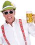Oktoberfest - Grön fedorahatt med band, fjäder och pynt