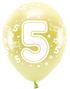 5 Tall - 6 stk Lys Metallisk Gull Tallballonger 33 cm - ECO Ballonger