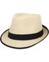 Stråhatt Fedora – Beige med Svart Bånd
