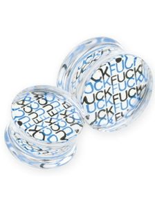 The F Word - Genomskinlig Piercing Plugg