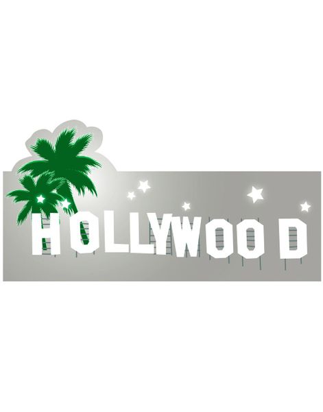 Hollywood Pappdekoration 20x40 cm - Hollywood Fame