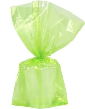30 st Limegröna Godispåsar i Plast