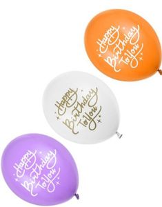 50 st Happy Birthday To You Ballonger i Flera Färger 30 cm