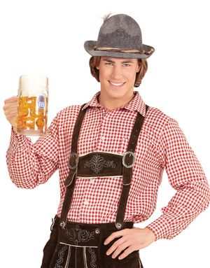 Röd Rutig Oktoberfest Kostymskjorta