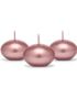 50 stk Metalliskt Rose Gullfärgade Flytljus 4 cm