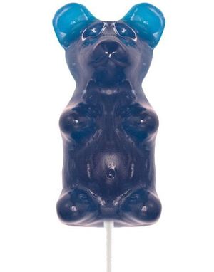 Stor Gummy Björn på Pinne - 227 g - Blue Raspberry