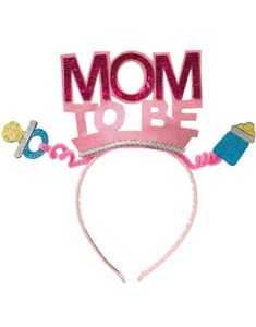 Rosa Mom To Be Diadem med Napp och Flaska