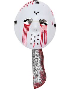 Jason-inspirerad Hockeymask och Machete