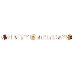 "Happy Birthday" Bokstavsbanner med Hästtema 15x140 cm - Beautiful Horses