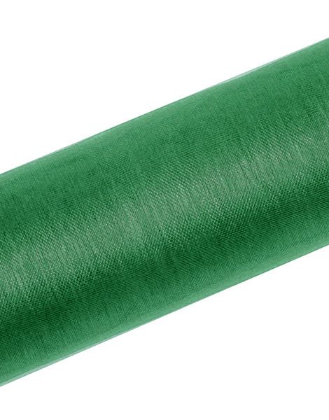 MÖRK GRÖN Genomskinlig Organzalöpare 16 cm x 9 meter