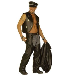 Svarta Biker/Rocker Chaps