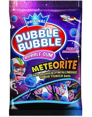 Dubble Bubble Meteorite Gum - Tungefargende Jordbærtyggegummi 85 gram