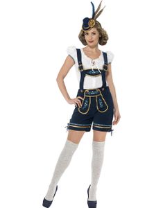 Traditionell Blå Oktoberfestdräkt för Kvinnor