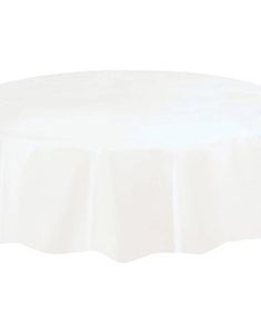 Vit Rund Plastduk 213 cm