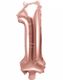 Talet 1 - Roséguldfärgad 41 cm Liten Folieballong