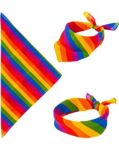 Randig regnbågsbandana