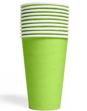10 stk Limegrønne Pappkrus 350 ml