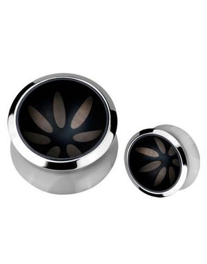 Ihålig Svart Piercing Plugg