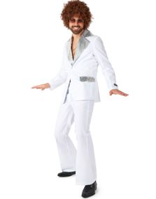 Hvit Disco Dress med Sølvdetaljer til Herre - Suitmeister