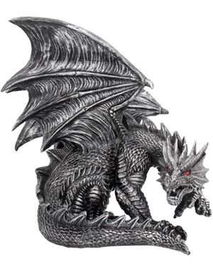 Obsidian - Drakefigur 25 cm