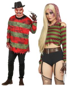 Pardräkt - Freddy Krueger Maskeraddräkt