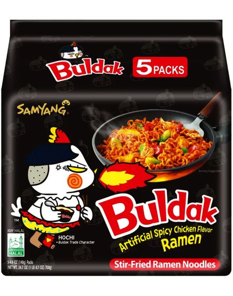5-Pack Samyang Buldak Hot Chicken Flavor Ramen 700 Gram (Korea)