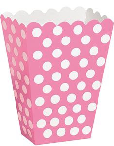 8 st Polka Dots Bägare i Rosa och Vitt