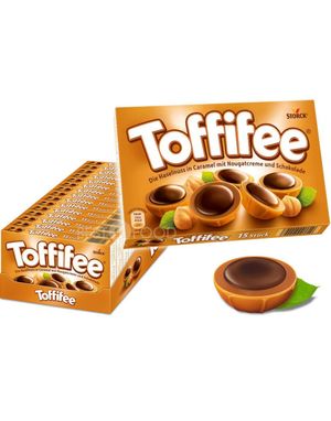 15 st Toffifee - hasselnöt i kola med nougat och choklad - hel ask 1,87 kg