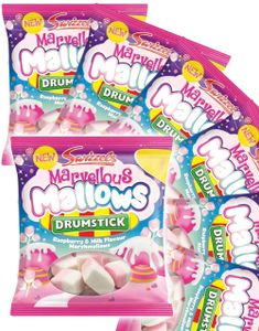 12 st Swizzels Marvellous Drumstick Mallows - Marshmallows med Smak av Drumstick - Hel Förpackning 1,2 kg