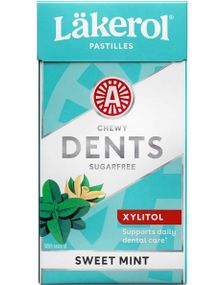 Läkerol Dents Sweetmint / Sukkerfrie Pastiller med Søt Mintsmak 36 gram
