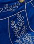 Blå Lederhosen till Dam med Broderi och Fickor